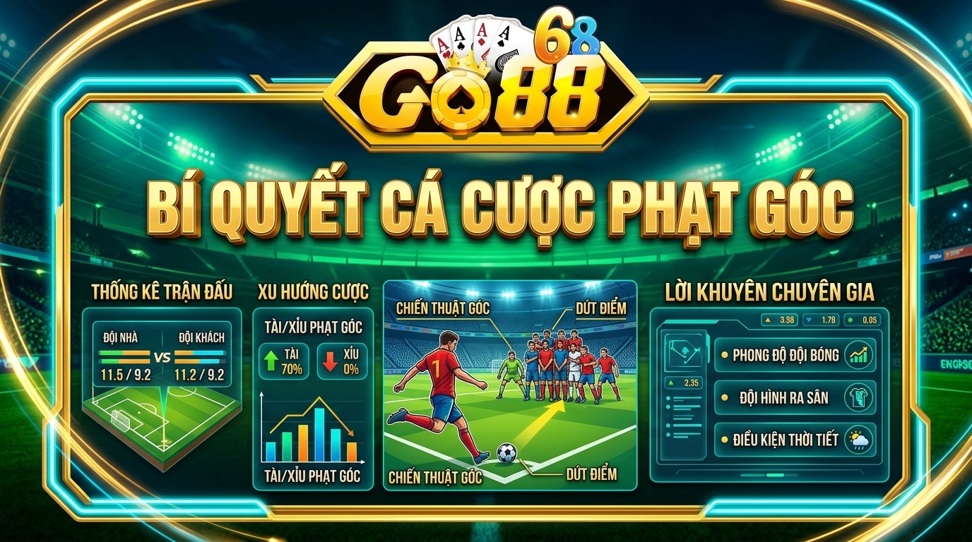 Giao diện bảng tỷ lệ cược góc hiển thị trực quan và dễ theo dõi