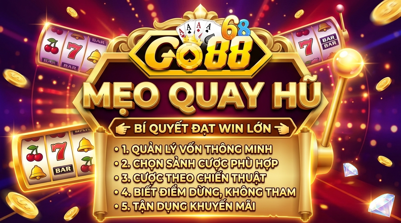 Bí quyết áp dụng Mẹo quay hũ Go88 trúng Jackpot khổng lồ Hiểu rõ luật chơi giúp khách hàng dễ dàng đưa ra chiến thuật hợp lý